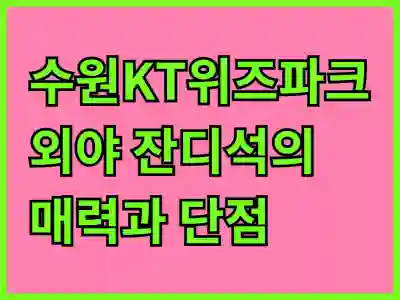 수원KT위즈파크 외야 잔디석의 매력과 단점 탐구하기